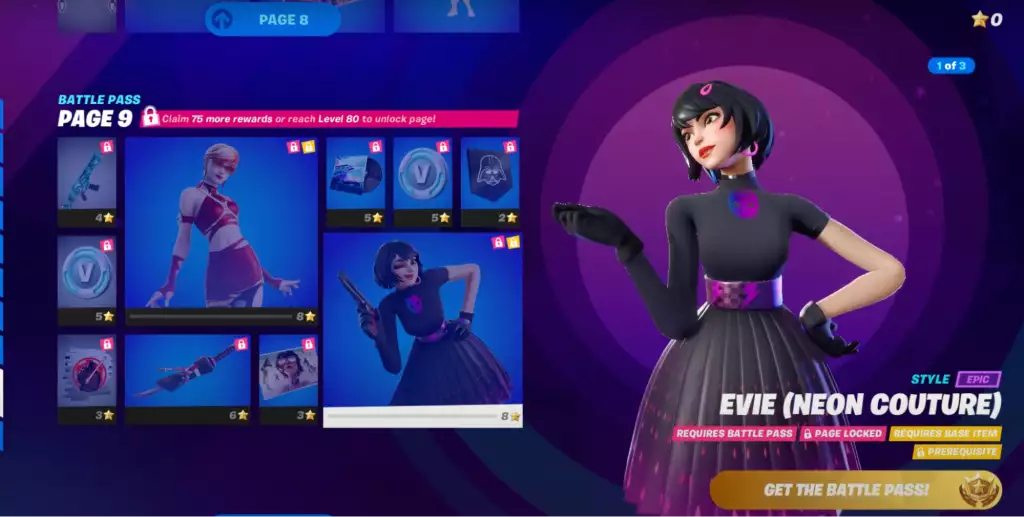 evie neon couture fortnite kapitel 3 staffel 3 battle pass skin belohnungen