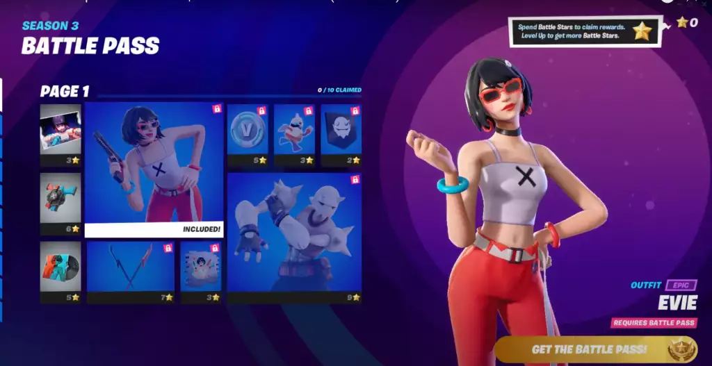 Evie Fortnite Kapitel 3 Season 3 Battle Pass Skin Belohnungen