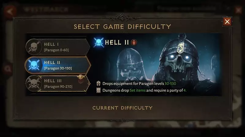 Schwierigkeitsgrad des Spiels Diablo Immortal Anforderungen Levels Ausrüstung Monster Kampfwertung