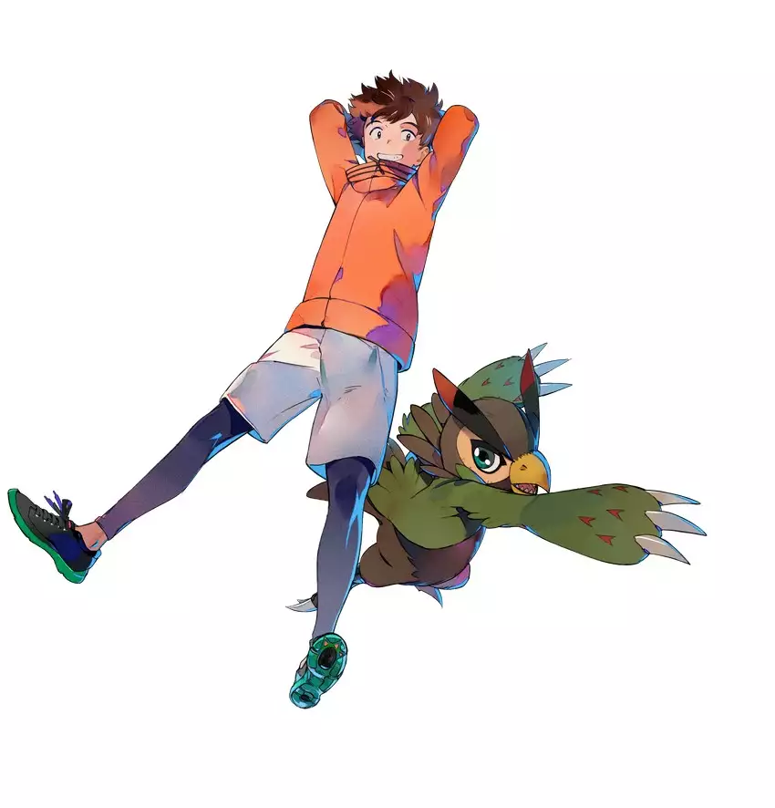 Minoru Hyuuga und Falcon in Digimon Survive