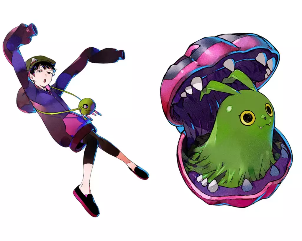 Miu Shinonome und Syakomon in Digimon Survive