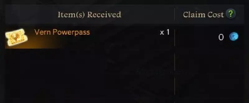 Der kostenlose Charakter Lost Ark steigert die Vern-Power-Pass-Anleitung zur Verwendung