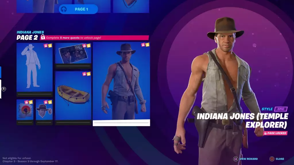 indiana jones skin fortnite