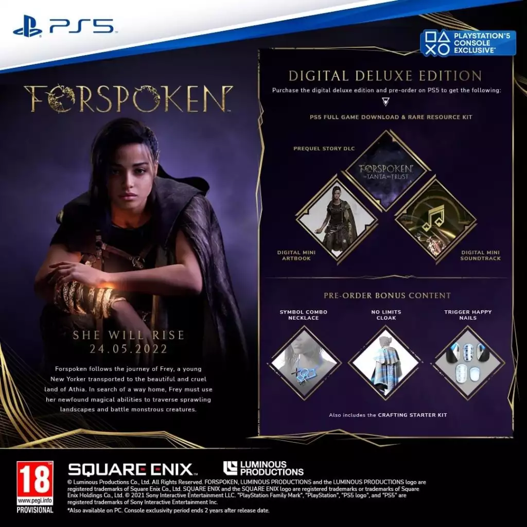 Vorbestellerboni für die forspoken Digital Deluxe Edition