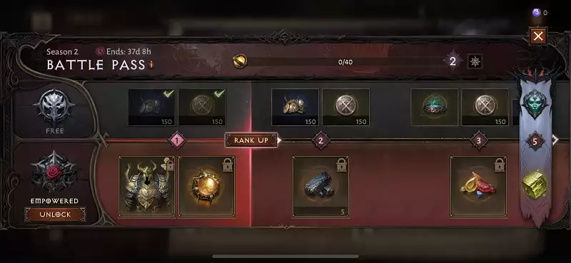 Diablo Immortal Season 2 Bloodsworn Battle Pass Preise Stufen Versionen Belohnungsinhalte