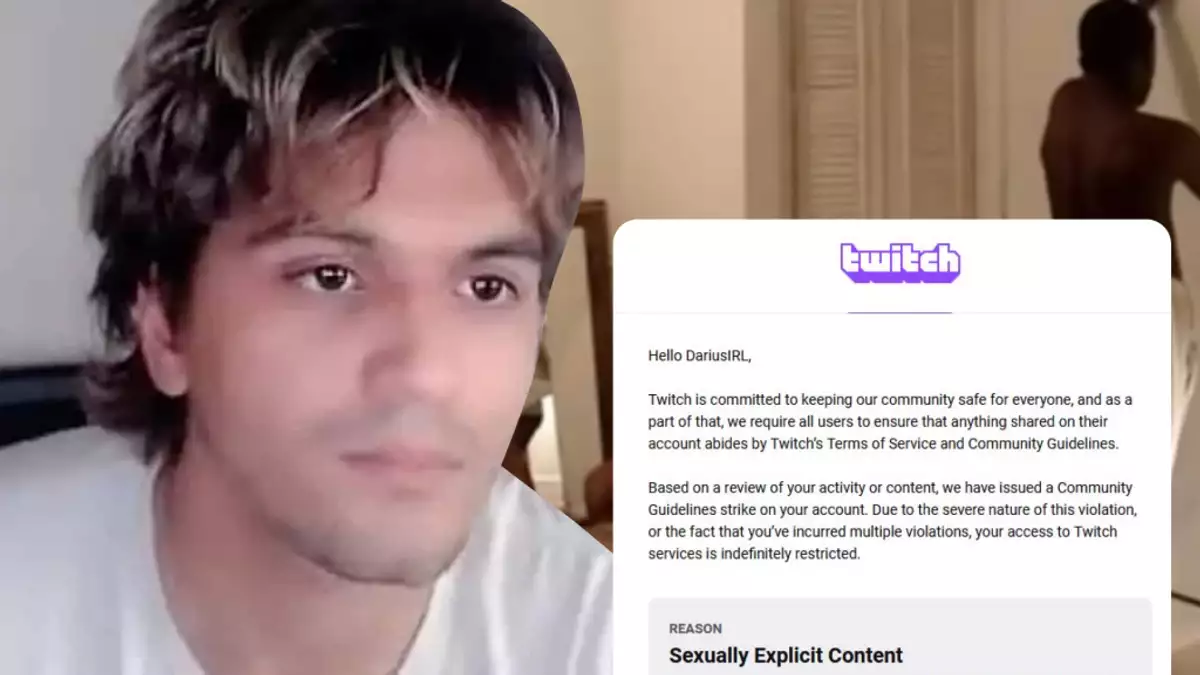 Twitch Streamer DariusIRL Permabanned For