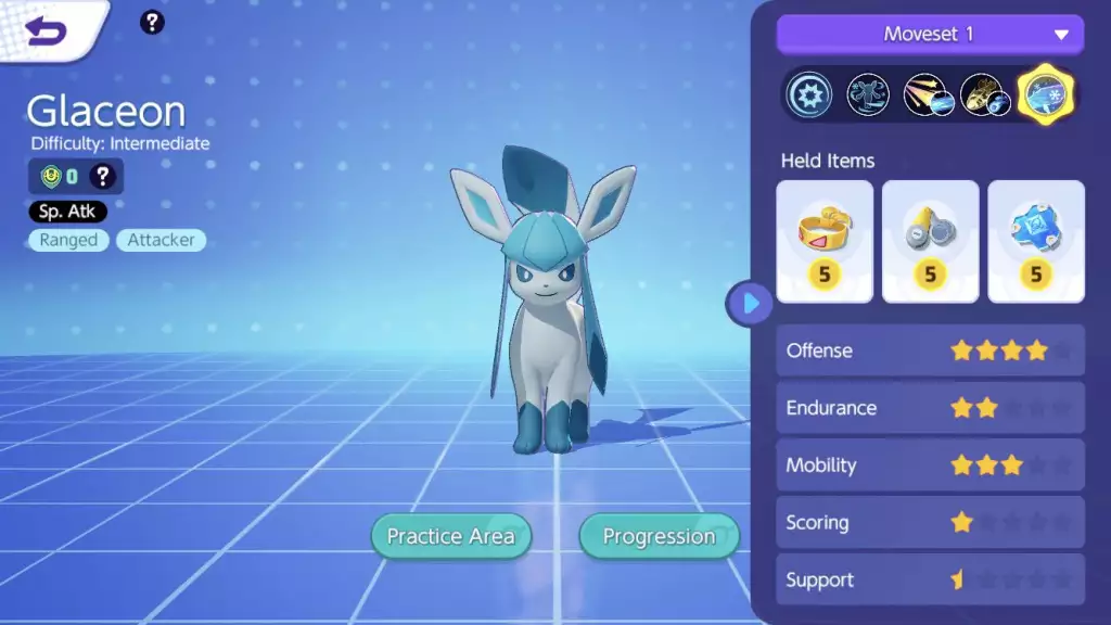 pokemon unite glaceon baut kritische treffertreffer gehaltene gegenstände kampfgegenstand