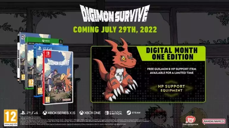 Digimon Survival Guilmon Unlock Early Download How to Physical Edition Digital How to get fire type PC xbox nintendo playstation