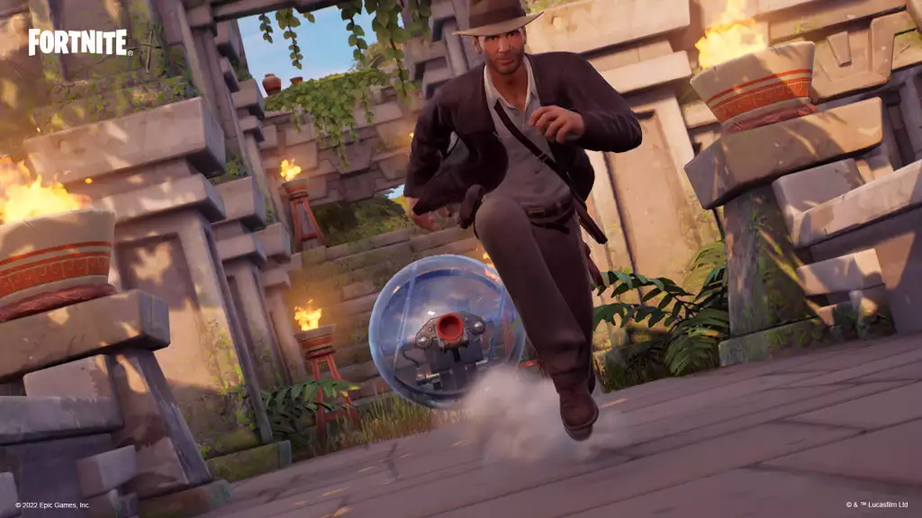 Fortnite Kapitel 3 Staffel 3 Screenshot von Indiana Jones