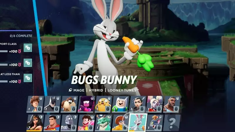 Multiversus Big Chungus Bugs Bunny Charakterliste spielbare neue kosmetische Skin-Animation