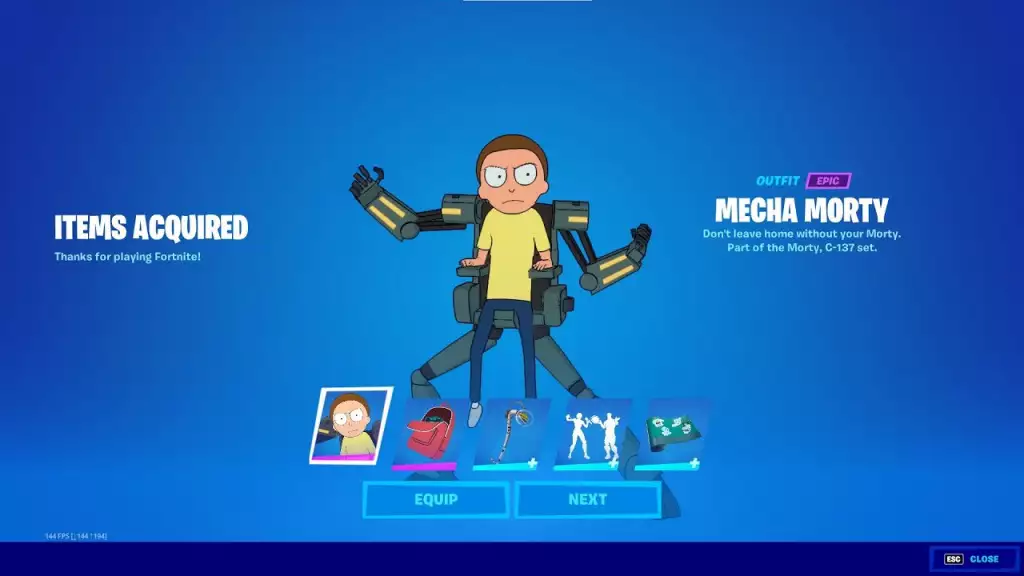 Fortnite Morty-Inhaltspaket