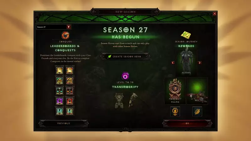 Diablo 3 Season 27 Haedrig's Gifts Belohnungsklasse legt fest, wie man Anforderungen erhält