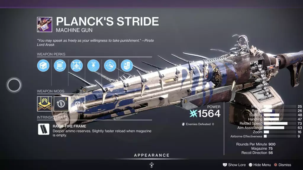 Plancks Stride God Roll Destiny 2