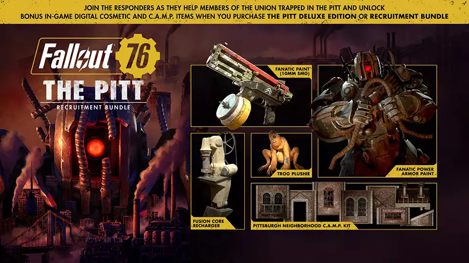 fallout 76 the pitt release date deluxe editions bonus belohnungen