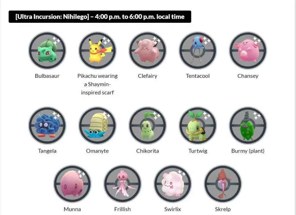 Pokemon Go Events Guide Pokemon Go Fest 2022 Finale Shiny Munna Wie man Ultra Incursion Nihilego Habitat fängt