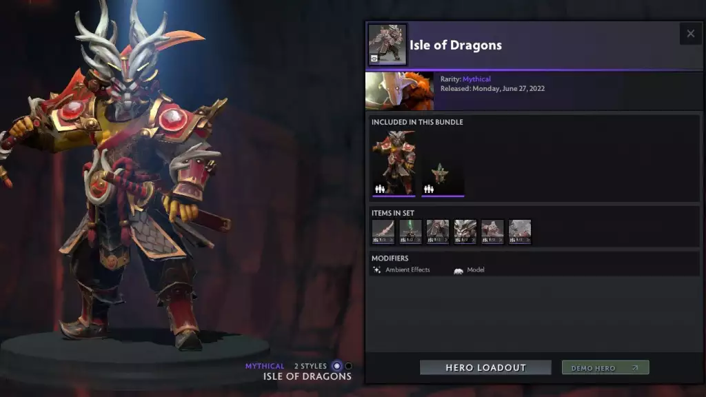 Juggernaut Isle of Dragons Gegenstandsset Cavern Crawl Dota 2