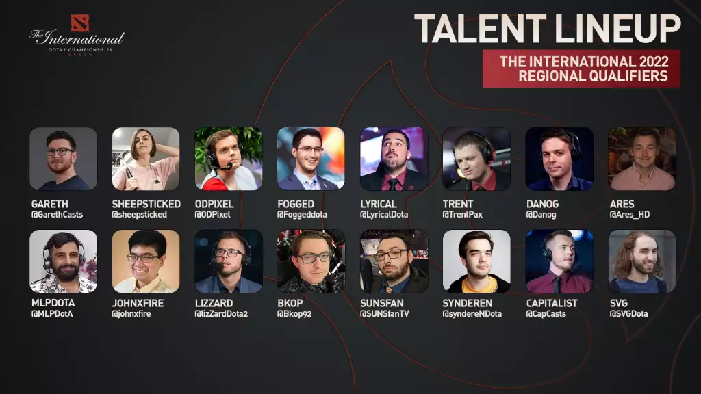 ti11 Regional Qualifiers Talent Lineup Caster