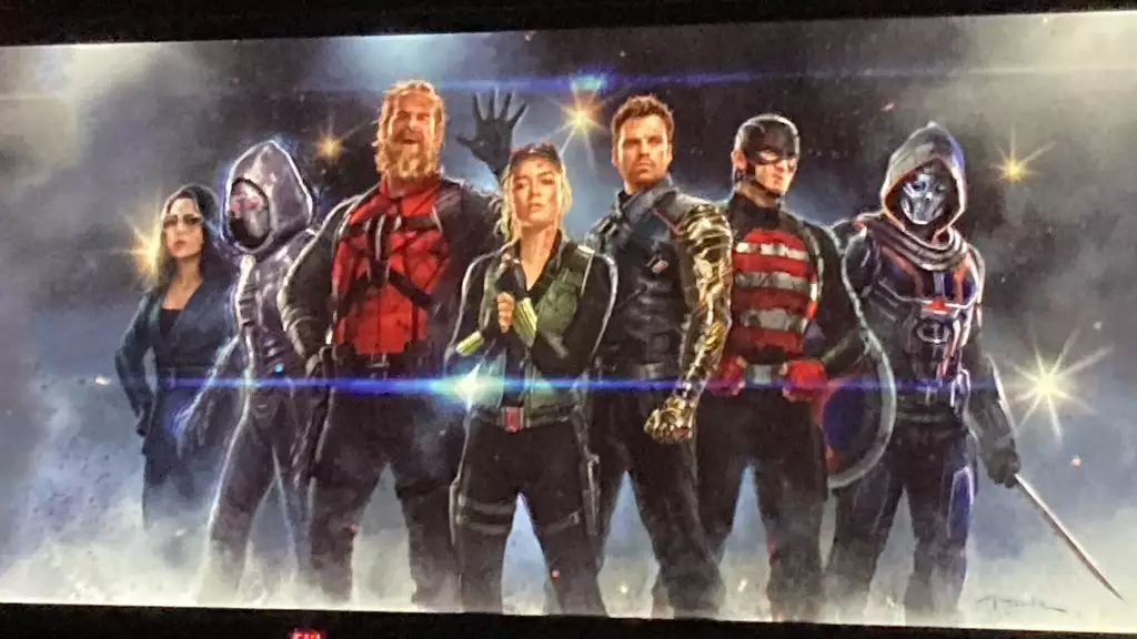 d23 expo 2022 Veranstaltungsleitfaden Marvel Studios Filmankündigungen Thunderbolts Concept Artwork