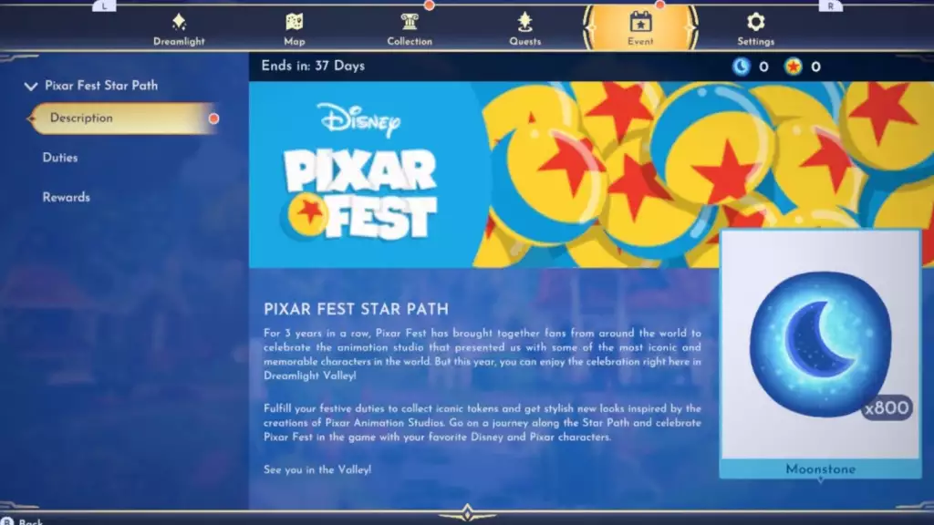 Pixar Star Fest Pfad