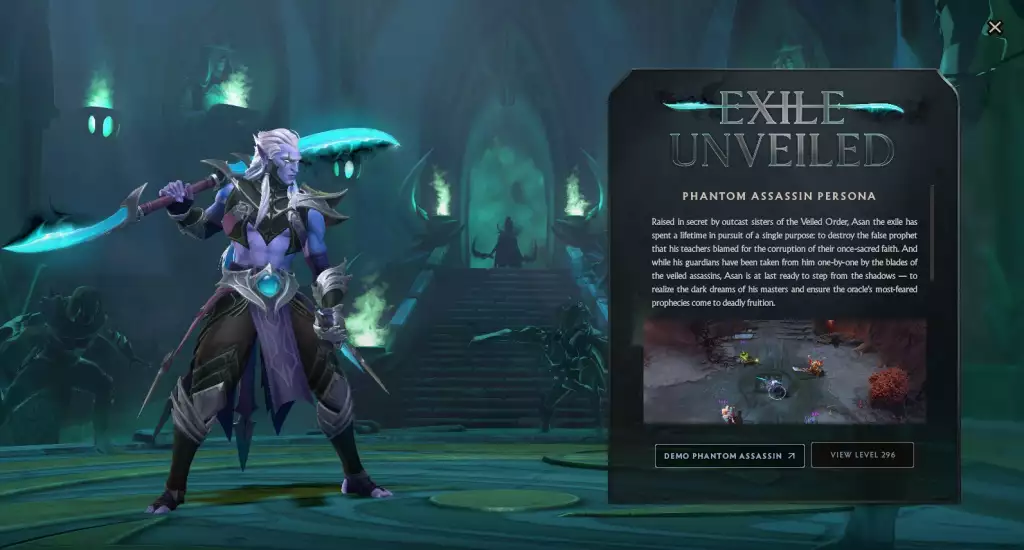 Dota 2 Phantom Assassin Exile enthüllt Persona Bundle