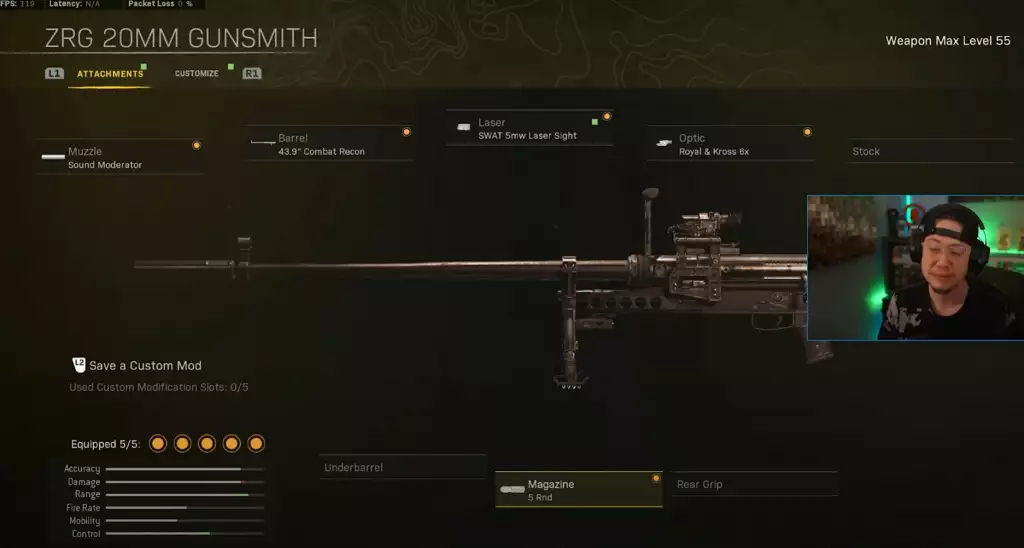 warzone staffel 5 zrg 20mm scharfschützengewehr aufsatz build loadout