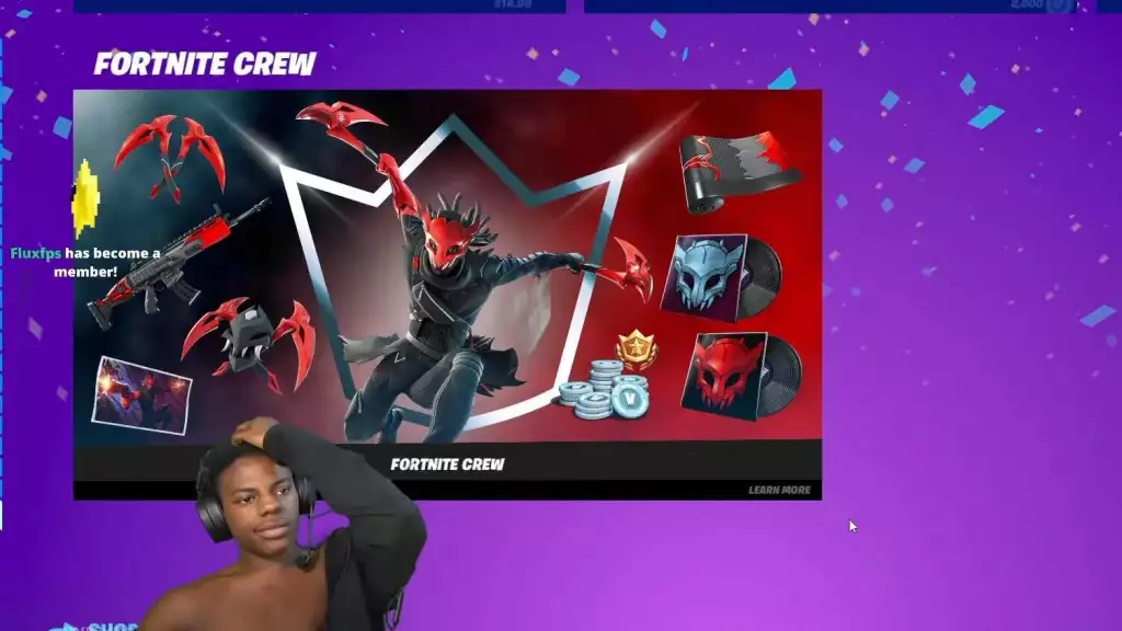 ishowspeed fortnite Skin Leak False Hox dejected disapoointed