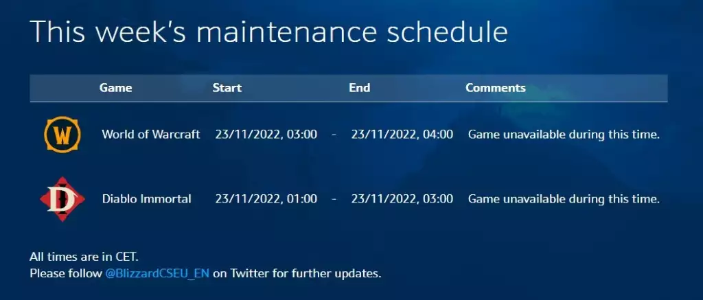 Wartungsplan für WoW Dragonflight-Server, Daten, Zeiten, Europa, US-Server, World of Warcraft, Ausfallzeit