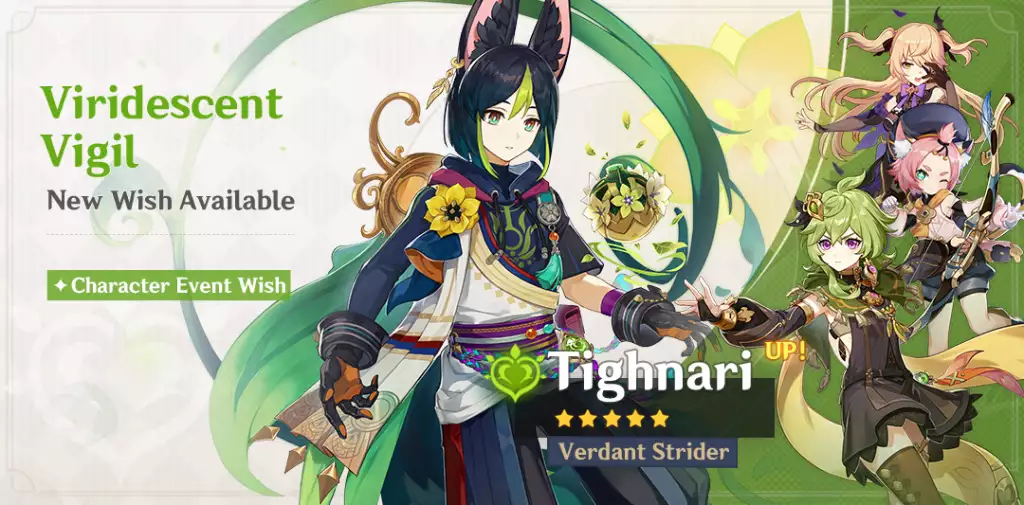 Genshin Impact Character Event Wunschbanner 3.0 Update Tighnari Dori