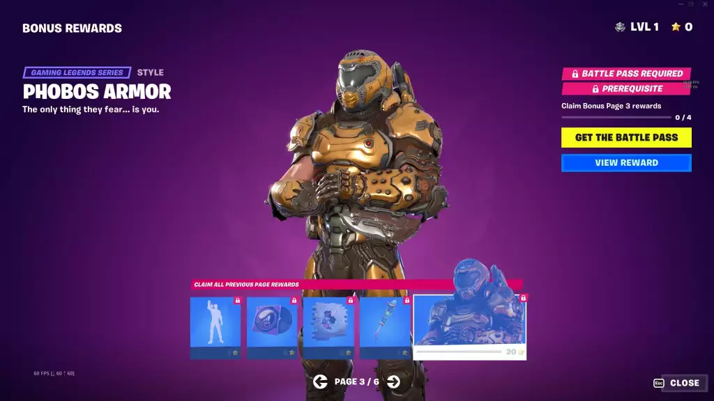 fortnite battle pass guide doom guy outfit stil phobos rüstung bonus belohnungen