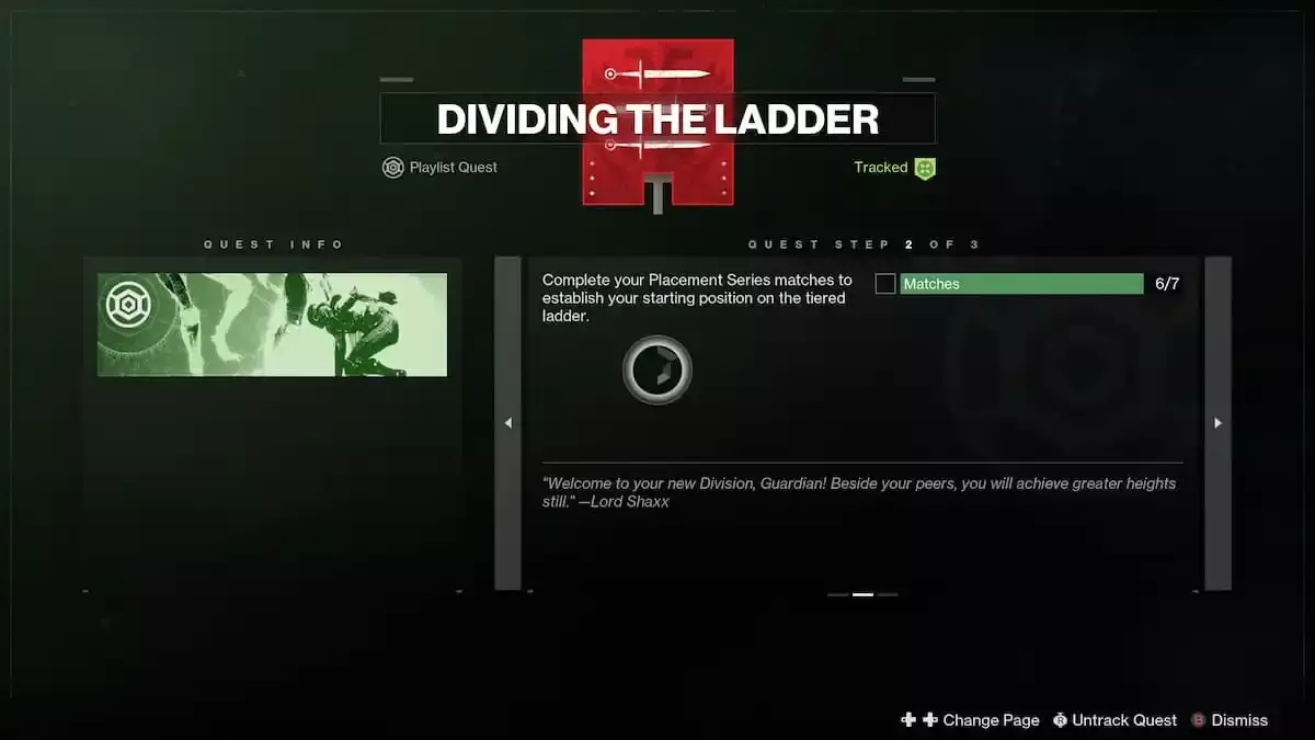 Schließe die Quest „Dividing the Ladder“ ab, um diese legendäre Waffe zu ergattern