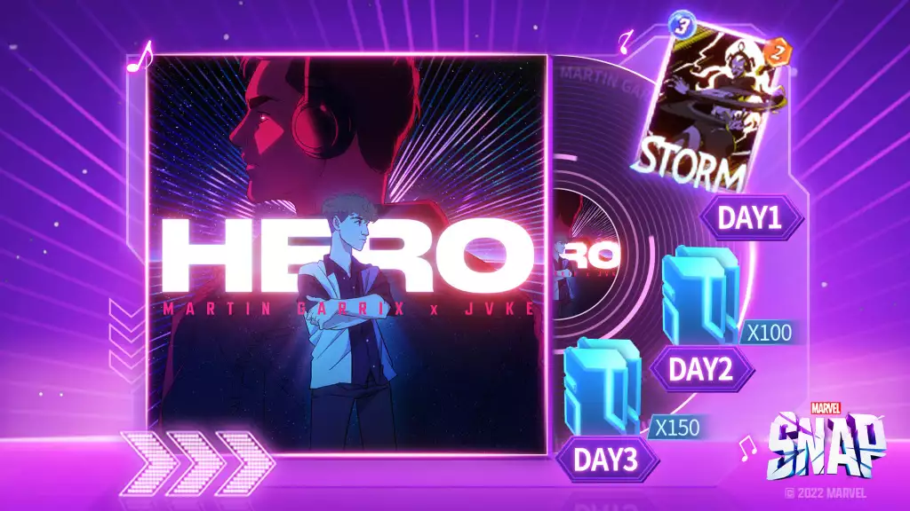 Marvel Snap Event Guide Hype The Hero Belohnungen Daily Hero Login Storm Variant Card Credits