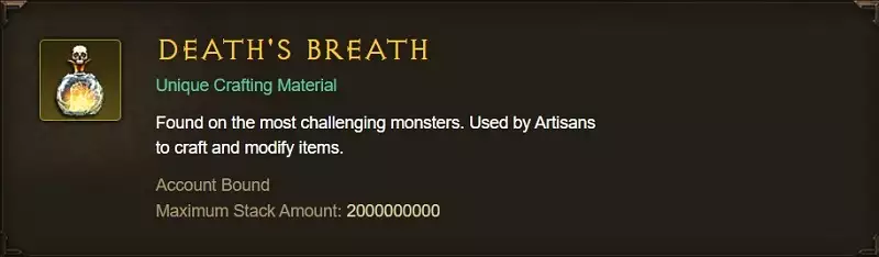 Diablo 3 Death's Breath, wie man die besten Build-Drop-Rates-Schwierigkeitsstufen farmt, verwendet Crafting Kanai's Cube