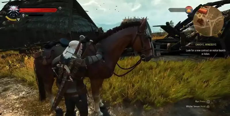 The Witcher 3 Pet Plötze, wie man Pferd streichelt, interagiert mit Geralt von Rivia, Update-Taste der nächsten Generation drücken