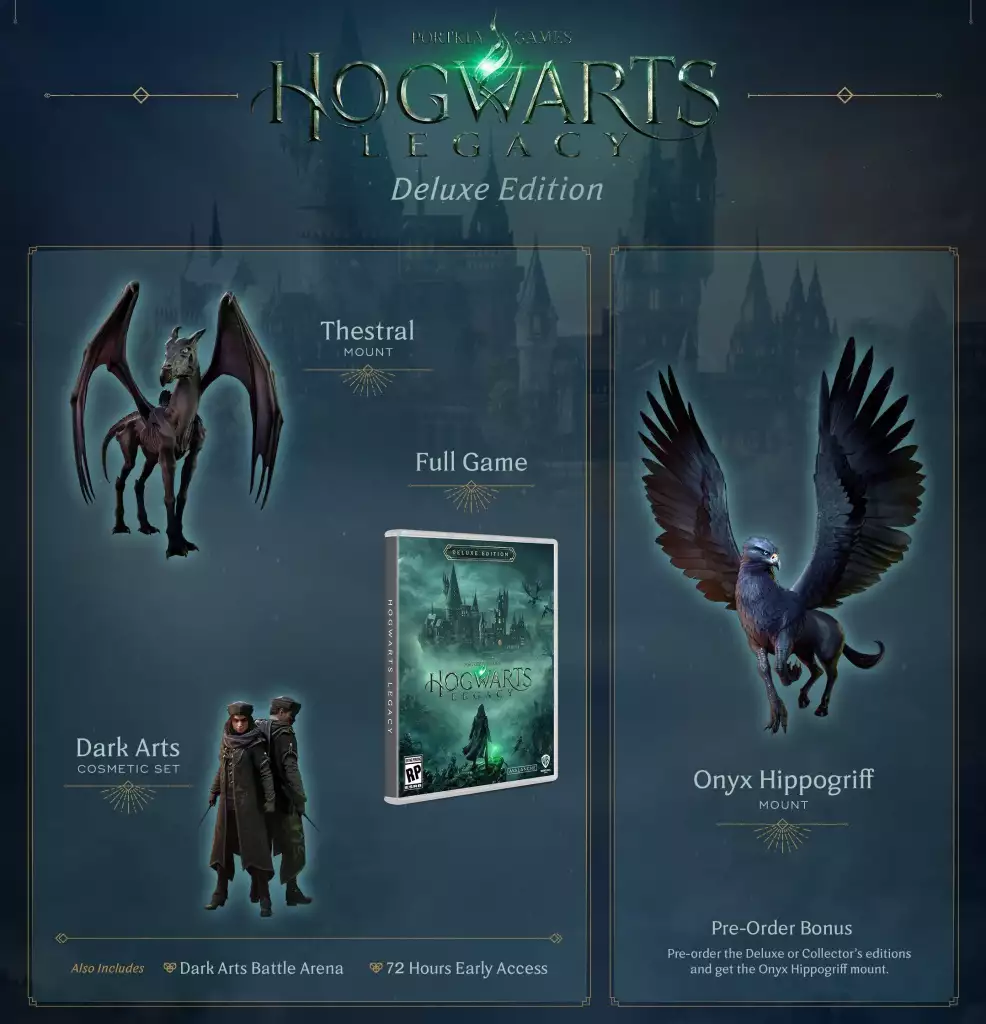 Hogwarts Legacy Vorbestellungsboni für die physische digitale Deluxe-Edition mit frühem Zugriff