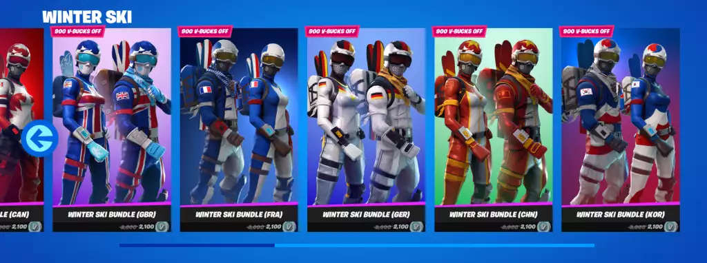 Winterski heute im Fortnite Item Shop.