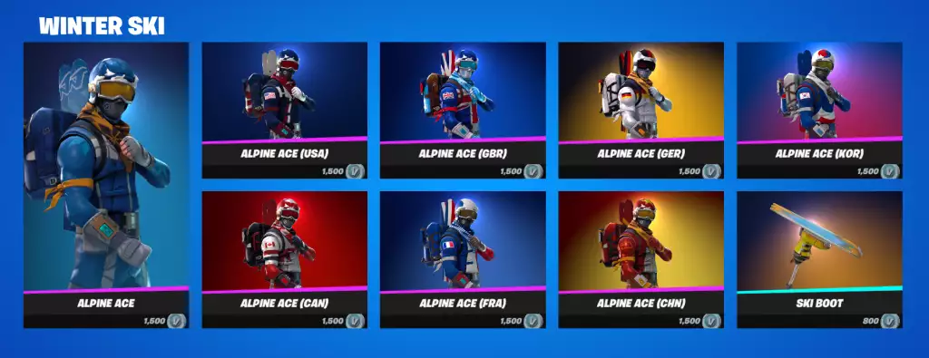 Winterski heute im Fortnite Item Shop.