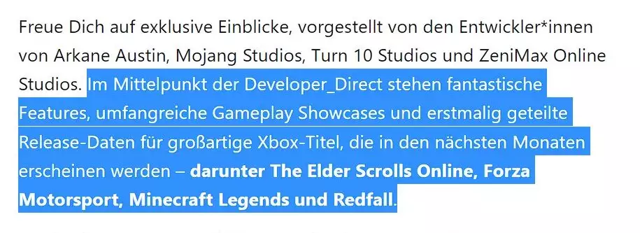 Xbox News Developer Direct Showcase Livestream Deutsch Xbox Wire