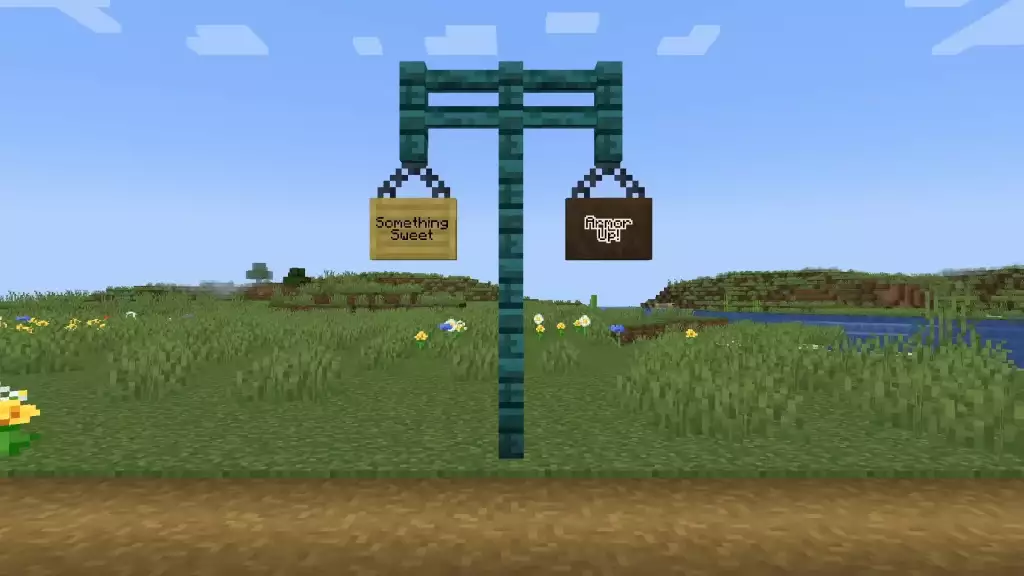 Hängende Schilder im Minecraft 1.20-Update.