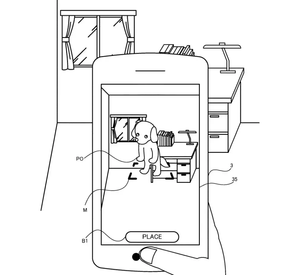 nintendo news us patent filing mobile devices nintendogs diagramme objektplatzierung