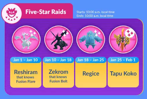 Pokemon Go Shiny Guide Januar Content Update Five Star Raids Regice