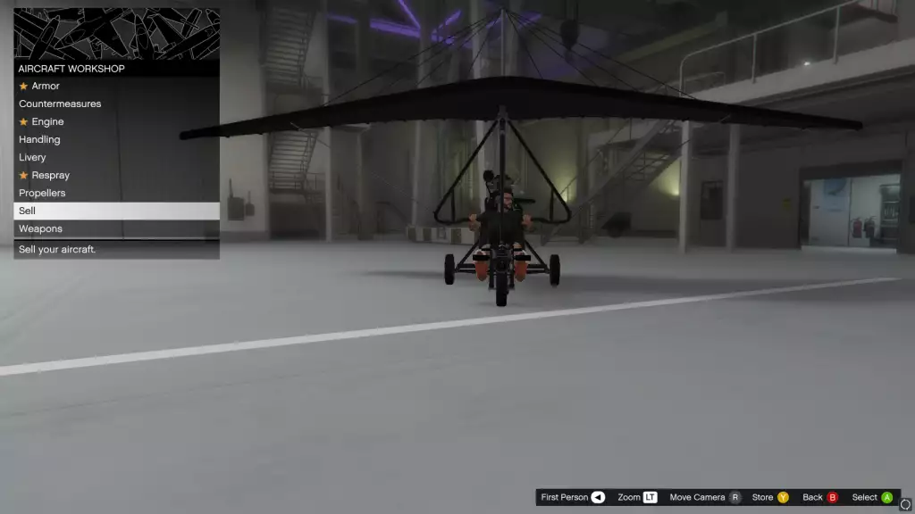 Spieler müssen eine Werkstatt im Hangar besitzen, um Flugzeuge verkaufen zu können.