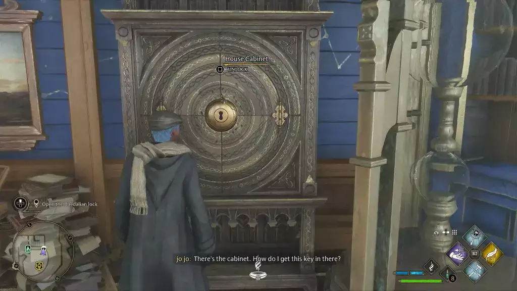 Daedalian Key 1 Cabinet in Hogwarts Legacy. 