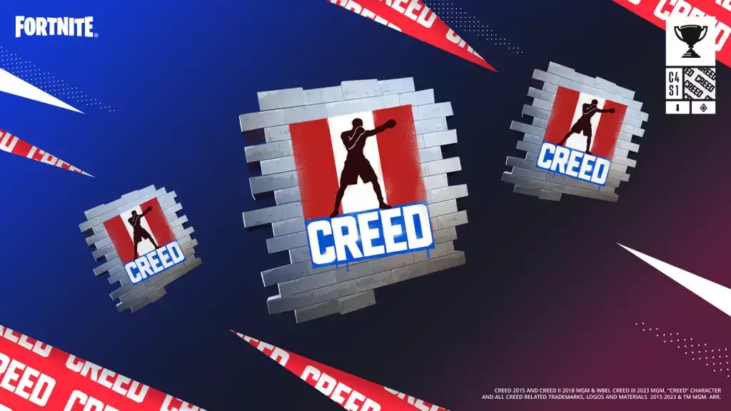 Creed-Markenspray in Fortnite.