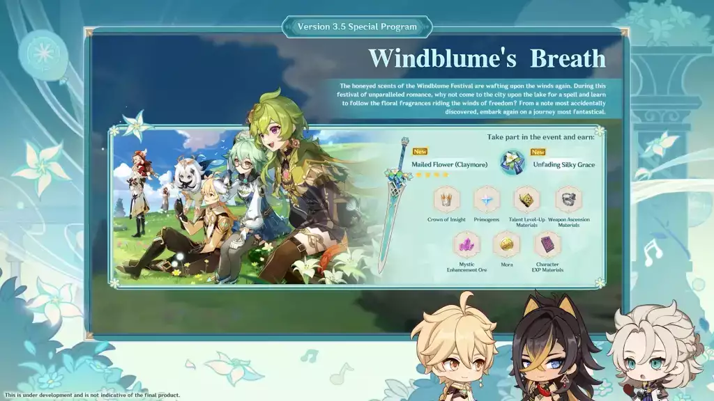 Genshin Impact Windblumes Breath Event Guide.