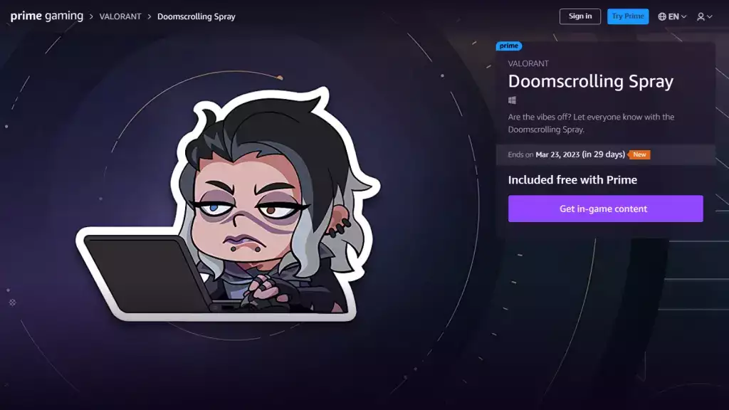 Doomscrolling Spray ist die neueste Valorant Prime Gaming-Belohnung.