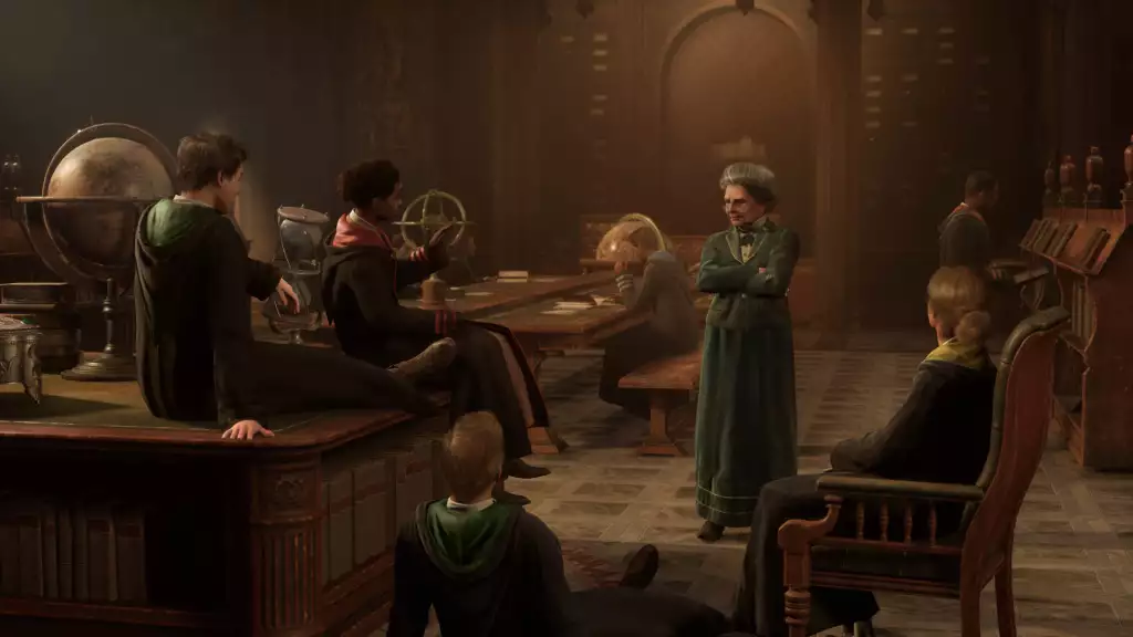 Hogwarts Legacy Nintendo Switch Release-Klasse in Sitzung