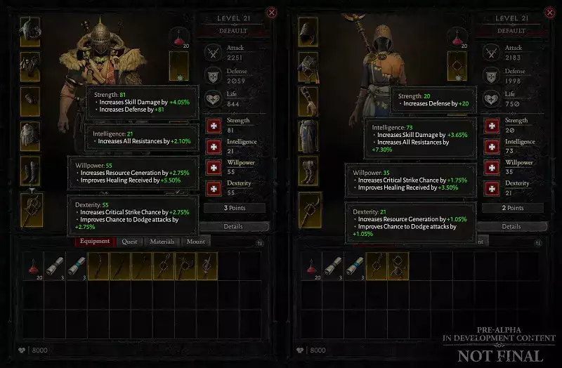 Diablo 4 Item-Slot-Typen Inventarcharakter