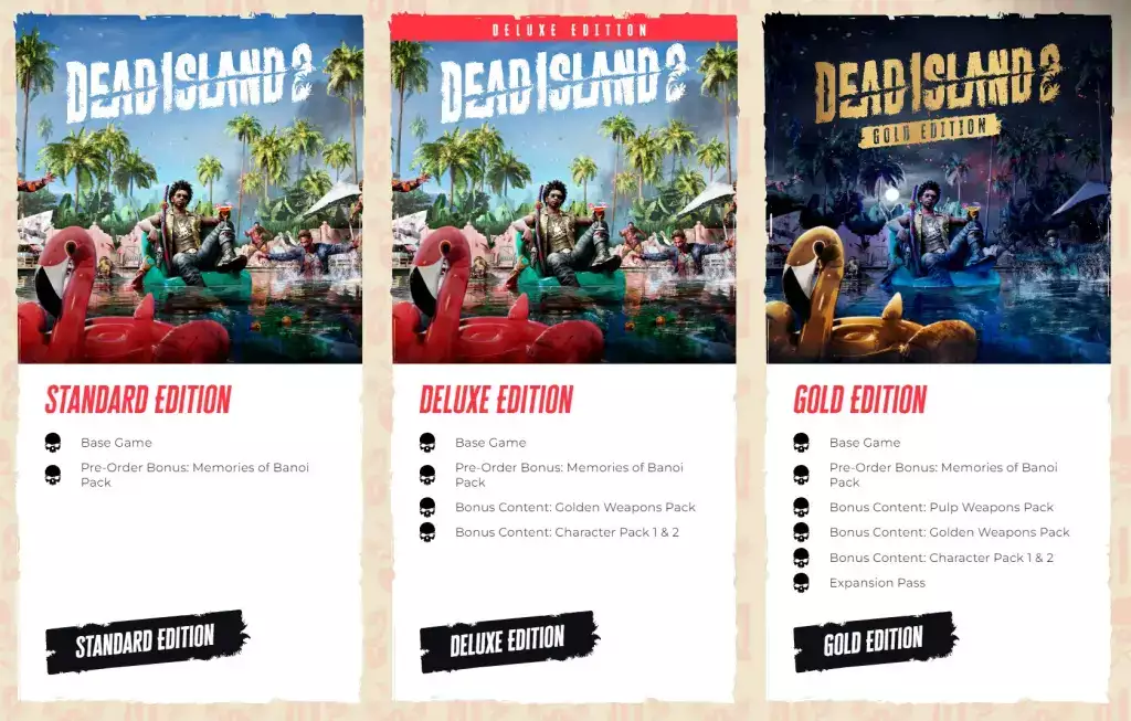 Dead Island 2 digitale Ausgaben