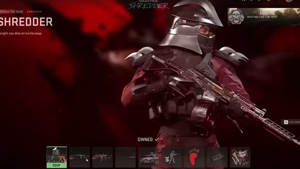 Shredder-Operator-Skin in Call of Duty MW2 & Warzone 2