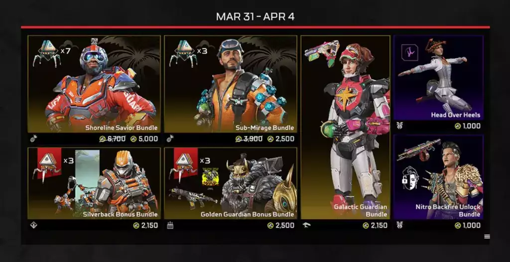 Apex Legends Sun Squad Collection Event Store-Artikel.